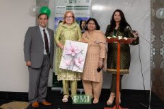 Gifting Painting to Julia by Rano Shakil
