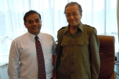 Dr Mahatir Mohamad with Shakil Ahmad in Malaysia