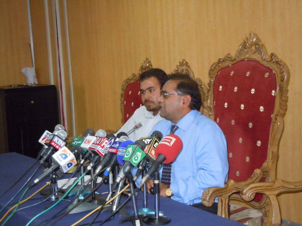Press Conference by Shakil Ahmad at Press Club ISB
